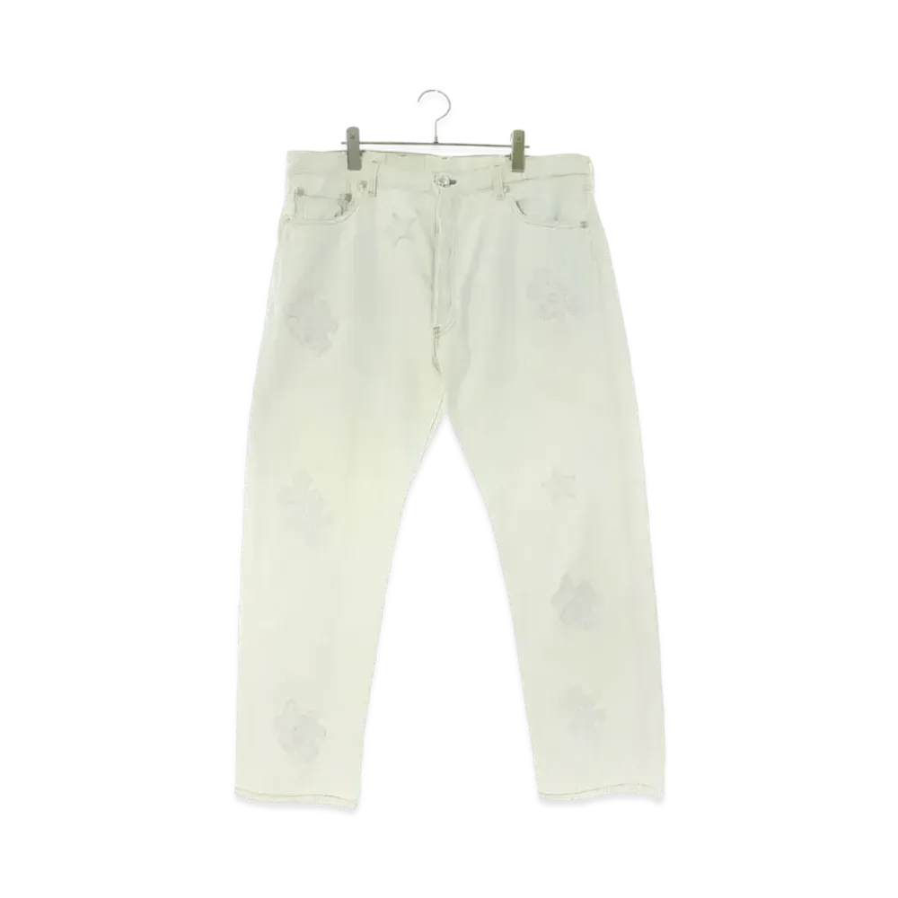 Chrome Hearts x Levi's U VNTG JEAN RED TAB Multi Leather Patch Denim Pants St.Barth Limited "White"