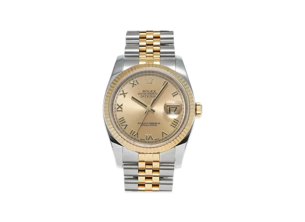 ROLEX Datejust "Champagne Roman/Stainless Steel/Yellow Gold"