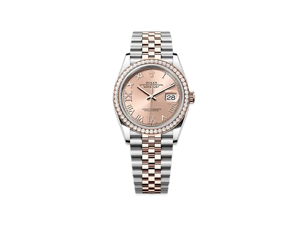ROLEX Datejust 36mm Oystersteel & Everose Gold Diamond 126281RBR "Rose-colour"