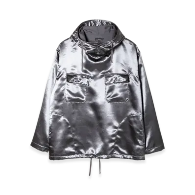 ENGINEERED GARMENTS Cagoule Shirt - Polyester Sateen "Silver"