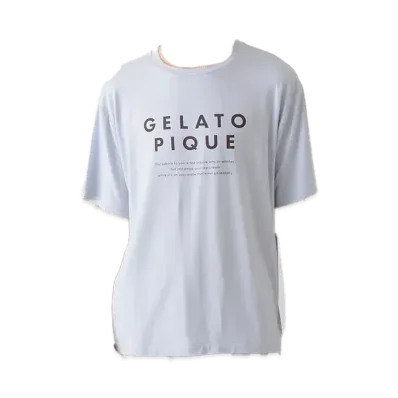 GELATO PIQUE Homme Cool Touch Sensation Cool Rayon Logo T-Shirt "Blue"