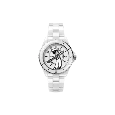 CHANEL J12 Ceramic 38mm Mademoiselle La Pausa "White"