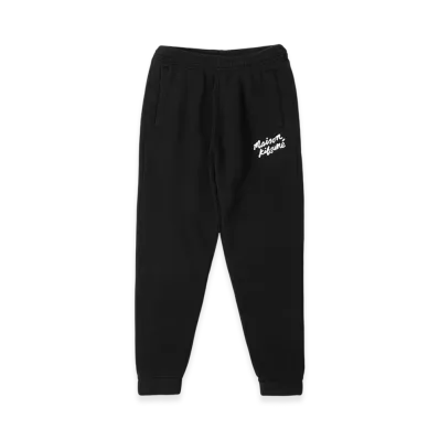 Maison Kitsune Handwriting Comfort Jog Pants "Black/White"