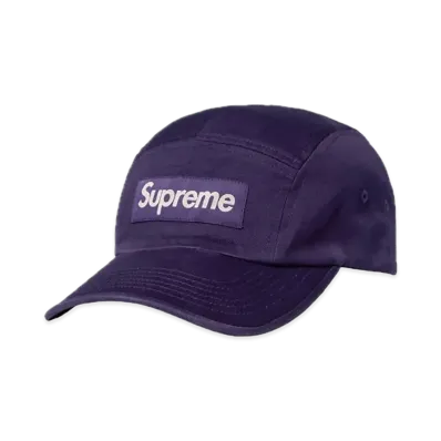 Supreme Washed Chino Twill Camp Cap "Purple"(21FW)
