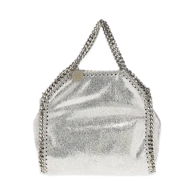 STELLA McCARTNEY Women's Tiny Falabella Tote Bag "Silver"
