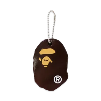 A BATHING APE Ape Head Keychain "Brown"