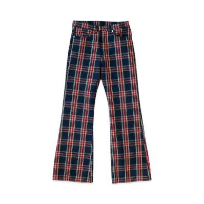 KAPITAL 11oz Tartan Check 5P "Red"