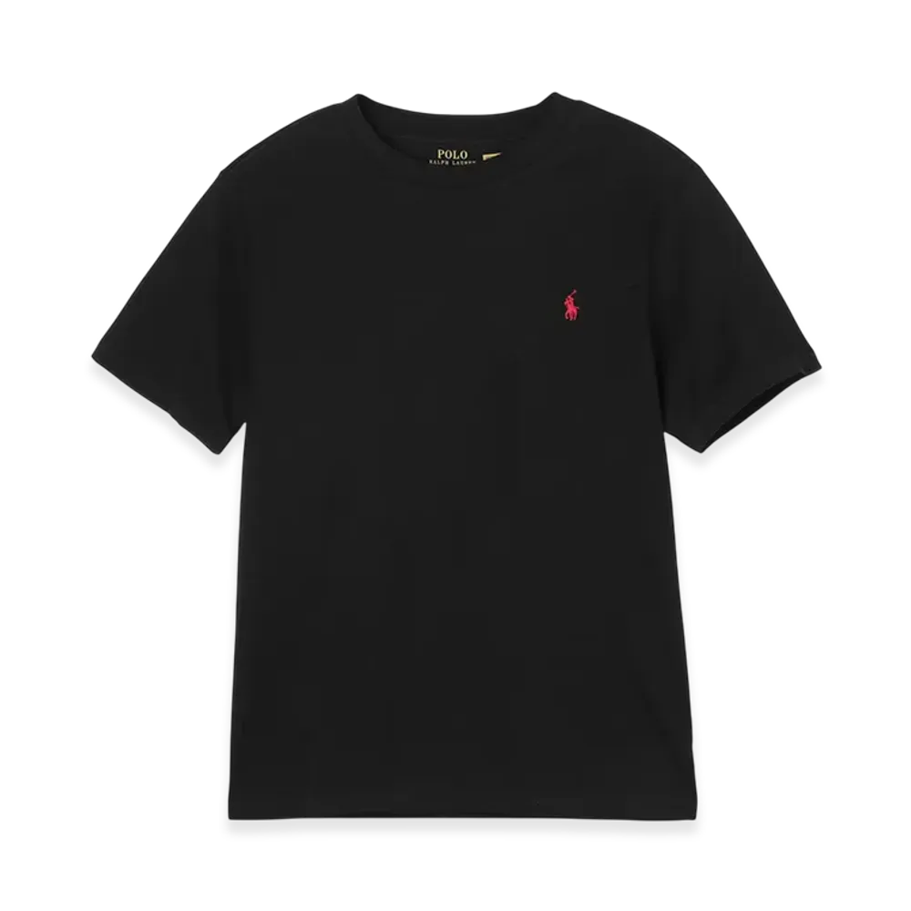 Polo Ralph Lauren Kids Short-Sleeve Cotton Jersey Crewneck Tee "Black"