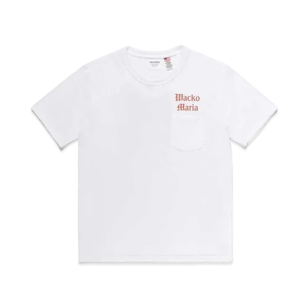 WACKO MARIA US FABRIC POCKET T-SHIRT #3 "White"