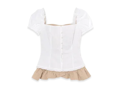 ANDMARY Women's Elsie Frill Set Tops "Beige"