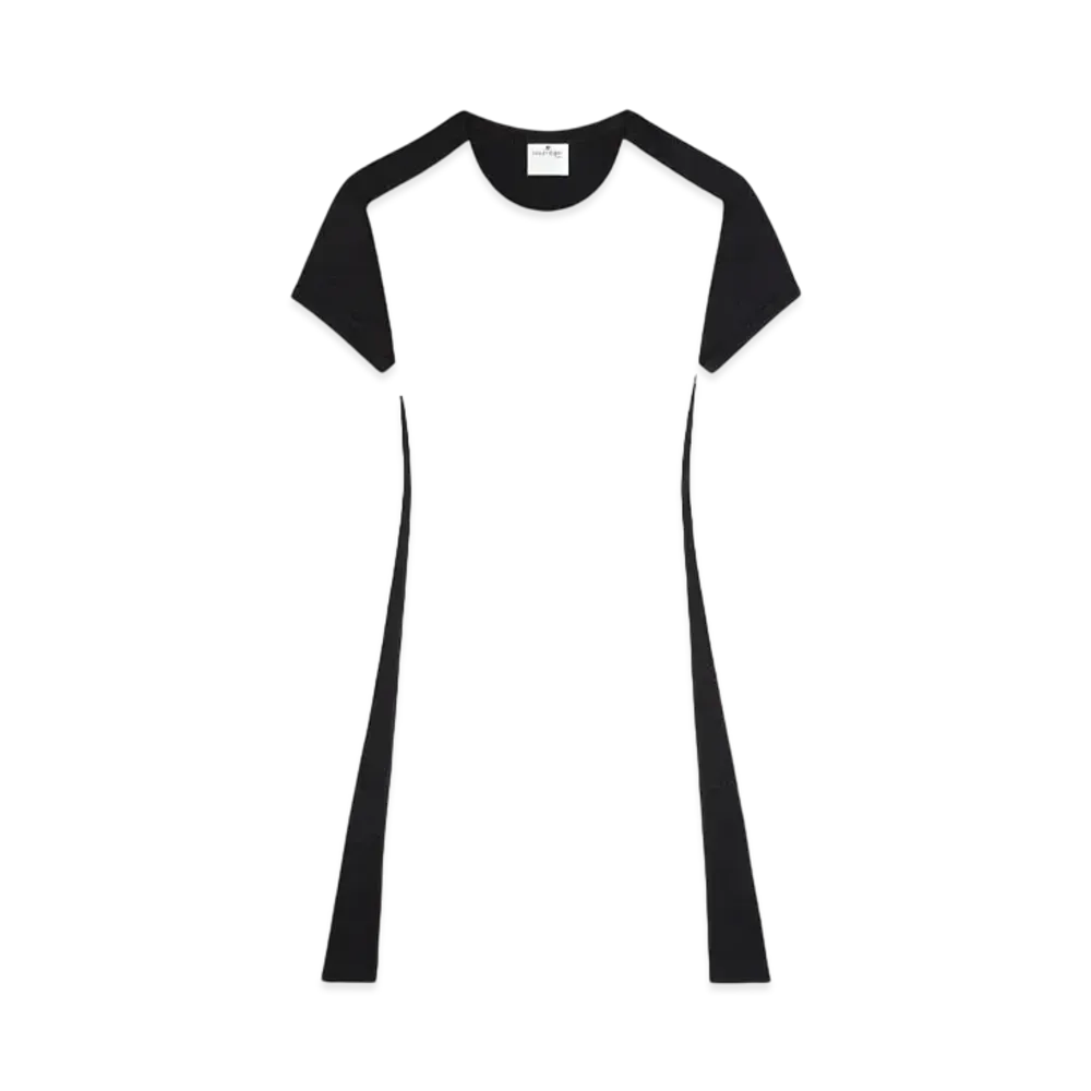 Courreges Contrast Frame Mini Dress "Heritage White/Black"
