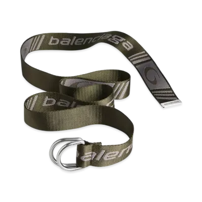 BALENCIAGA D-Ring Belt "Khaki/Grey"