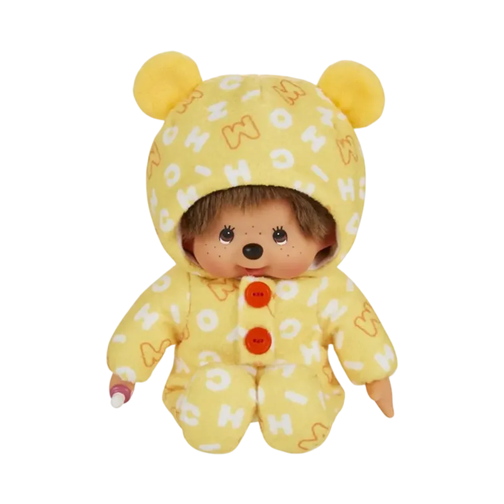 Sekiguchi Print Romper S Monchhichi-kun Yellow