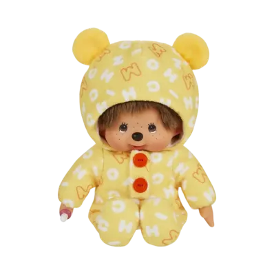 Sekiguchi Print Romper S Monchhichi-kun Yellow