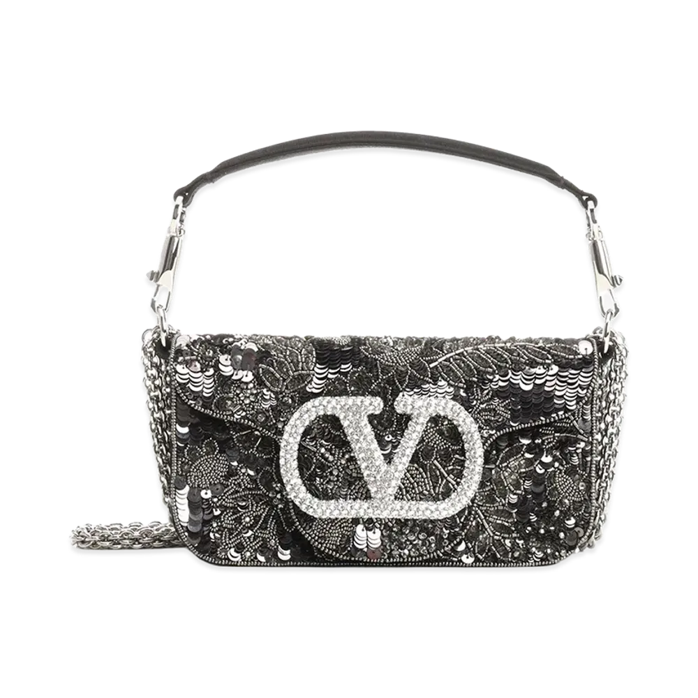 Valentino Women's Small "Loco" Shoulder Bag "Gray"