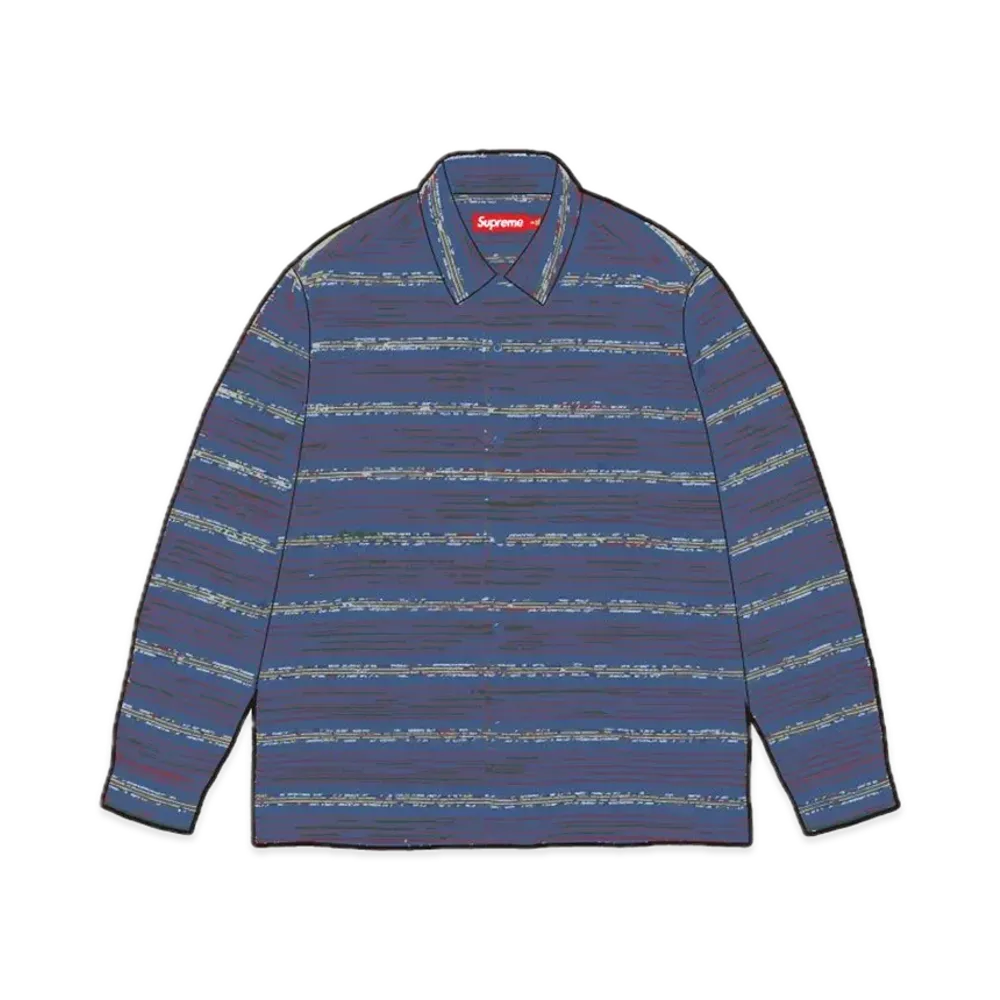 Supreme Woven Stripe Shirt "Navy"
