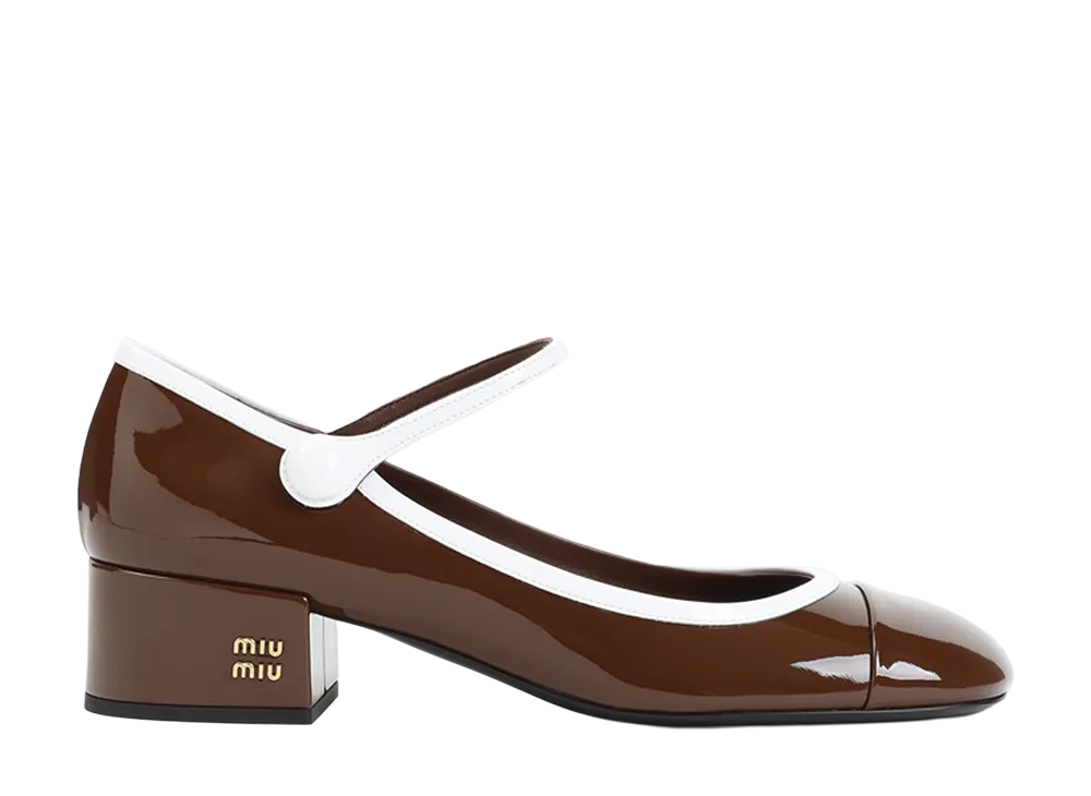 MIU MIU Women's Calf Leather Pumps "Brown"
