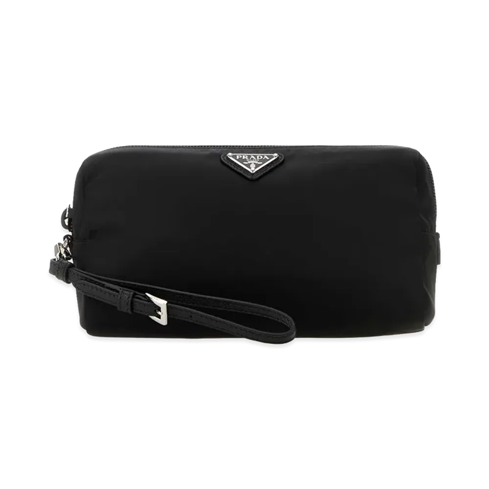 PRADA Women's Canvas Beauty Case "Black"