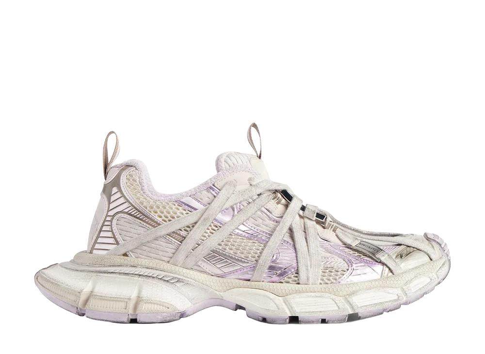 Balenciaga Women's 3XL Extreme Laces B Sneakers "Beige/Brown/Lilac"