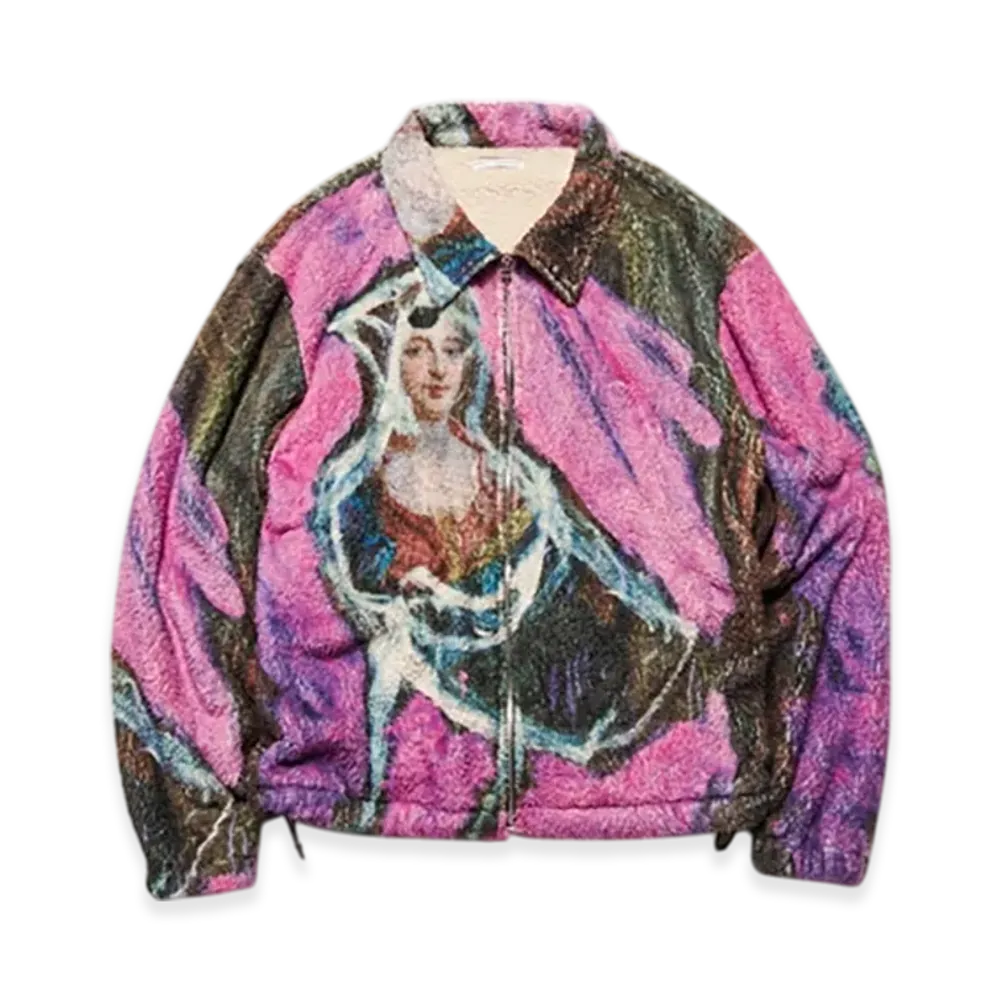 uniform experiment x Asger Jorn Painting Fleece Blouson "Portrait Pigeon"