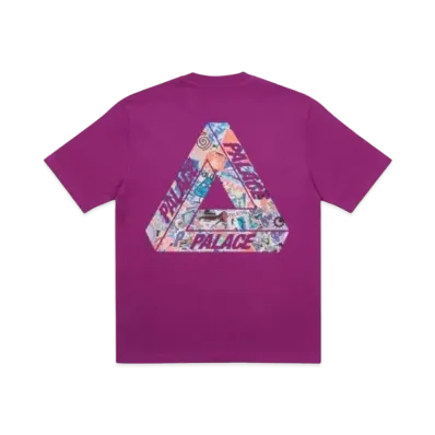 PALACE TRI-STICKER PACK T-SHIRT "Plum"