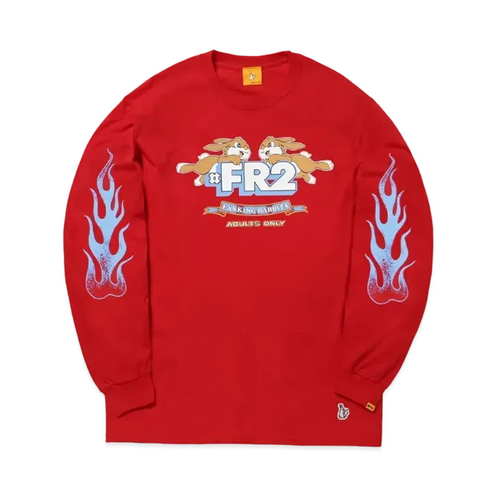 FR2 Flocky Logo Rabbits Longsleeve T-shirt "Red"