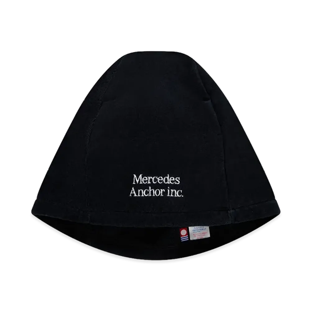 Mercedes Anchor inc. Shirred Fabric Sauna Hat "Black"