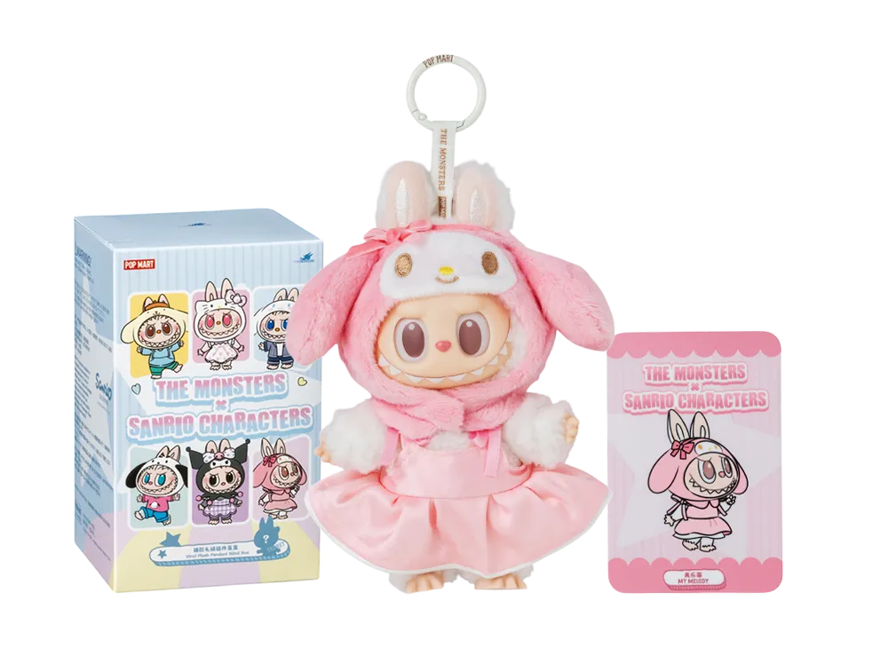 POP MART THE MONSTERS (Labubu) x Hello Kitty and Friends Series-Vinyl Plush Pendant Blind Box MY MELODY