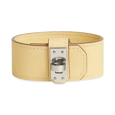 Hermes Kelly Twist Bracelet Small Model "Jaune Poussin/Palladium"