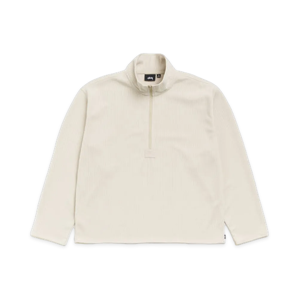 Stussy Half Zip Thermal Mock Neck "Sand"
