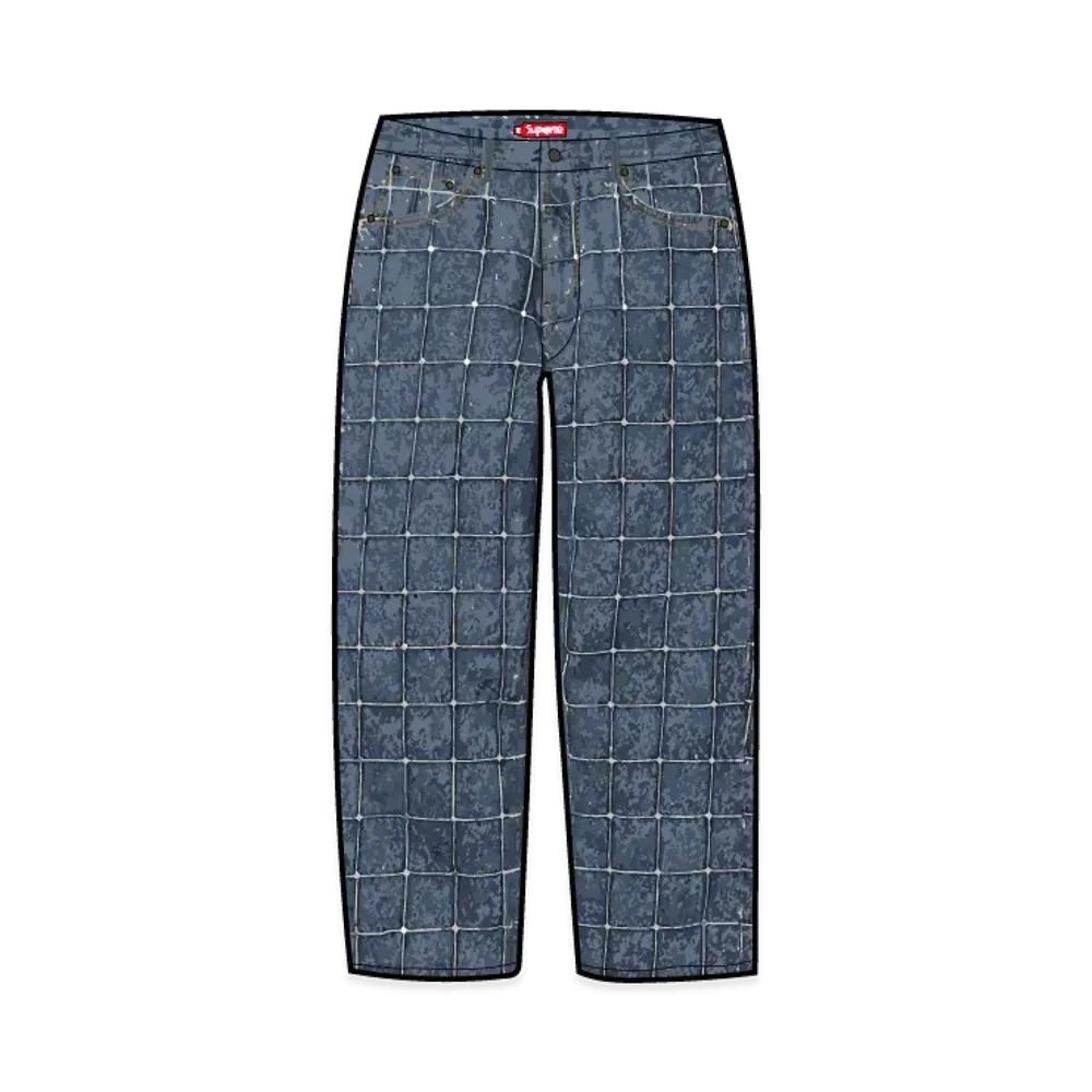 Supreme Studded Seam Loose Fit Jean "Blue"