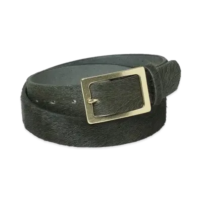 NEIGHBORHOOD Hair-On Leather Belt "Green"
