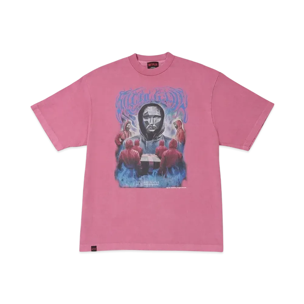 NETFLIX Squid Game Season 2 Original Graphic SS T-Shirt (FRONTMAN) "Pink"