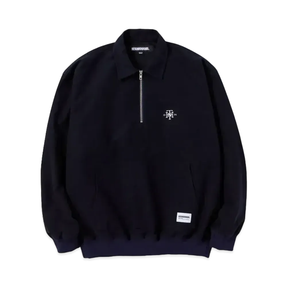 NEIGHBORHOOD Half Zip Pullover Shirt LS "Navy"