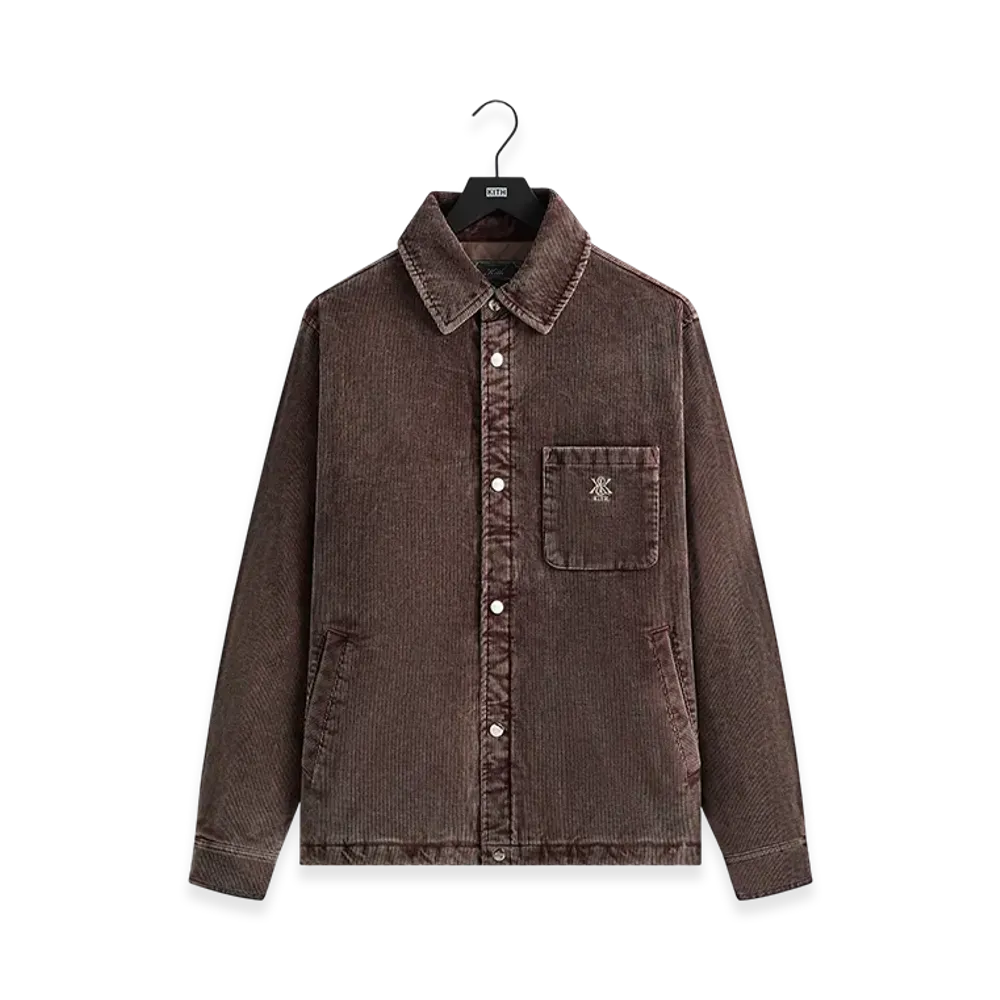 Kith Washed Corduroy Brixton Puffed Shirt Jacket "Saddle"