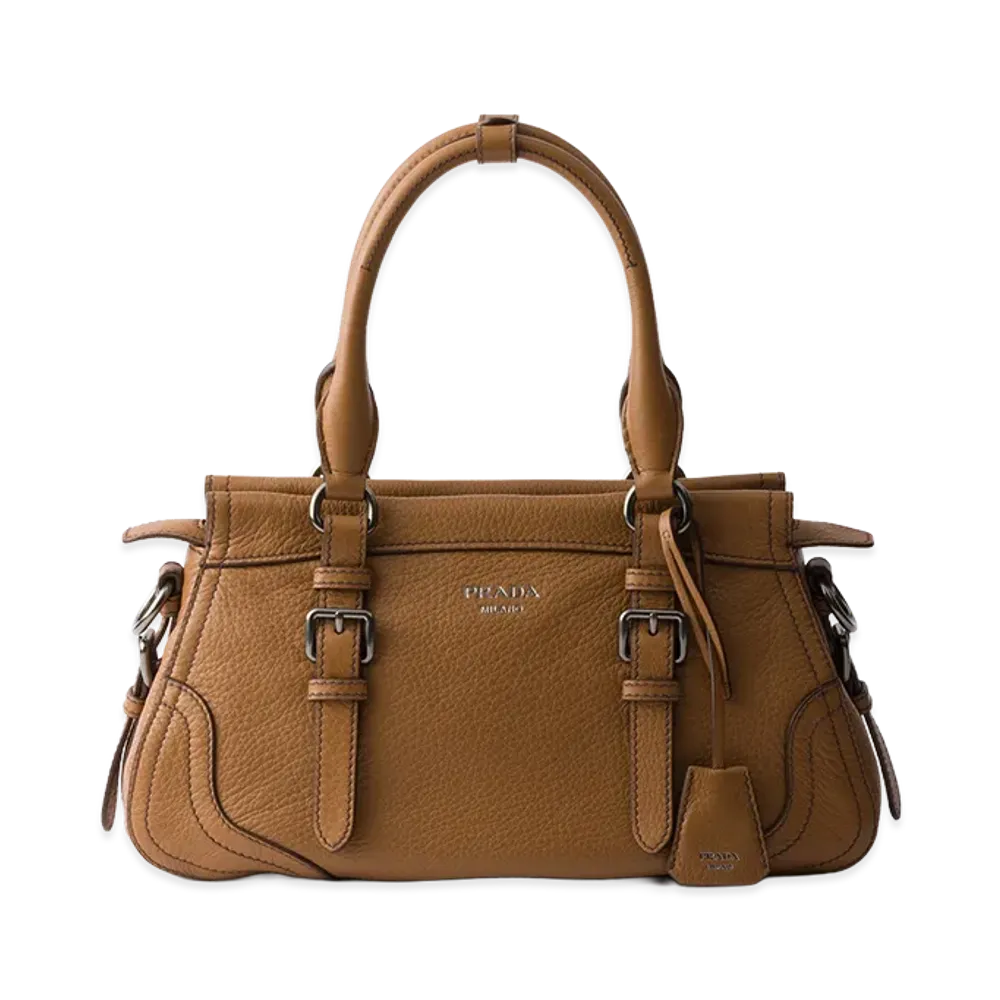 PRADA Large Leather Tote Bag "Caramel"