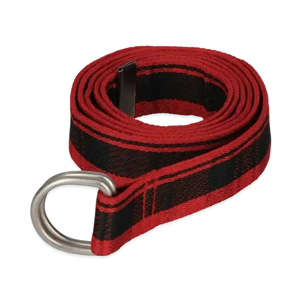 SPLR NOT NATURAL Jacquard Check Long Belt "Red"
