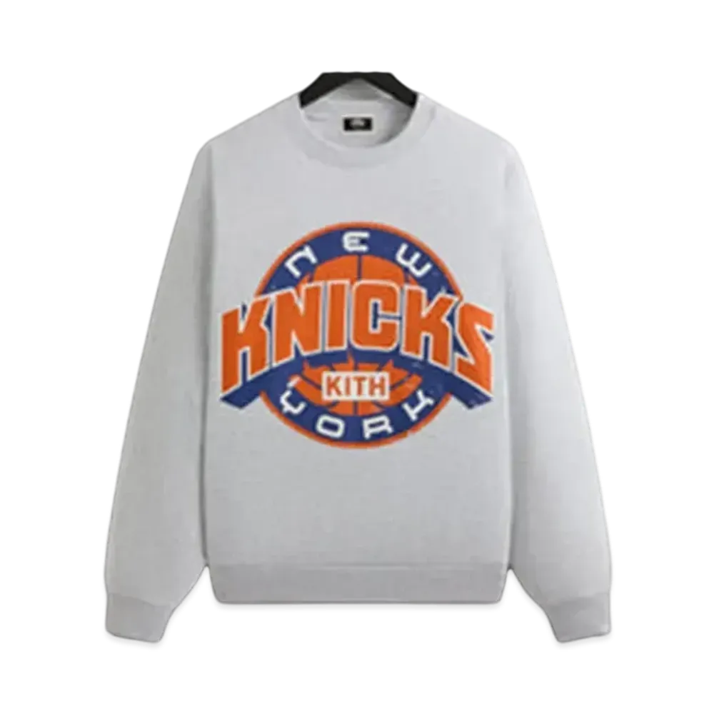 Kith x New York Knicks Showtime Vintage Nelson Crewneck "Light Heather Grey"