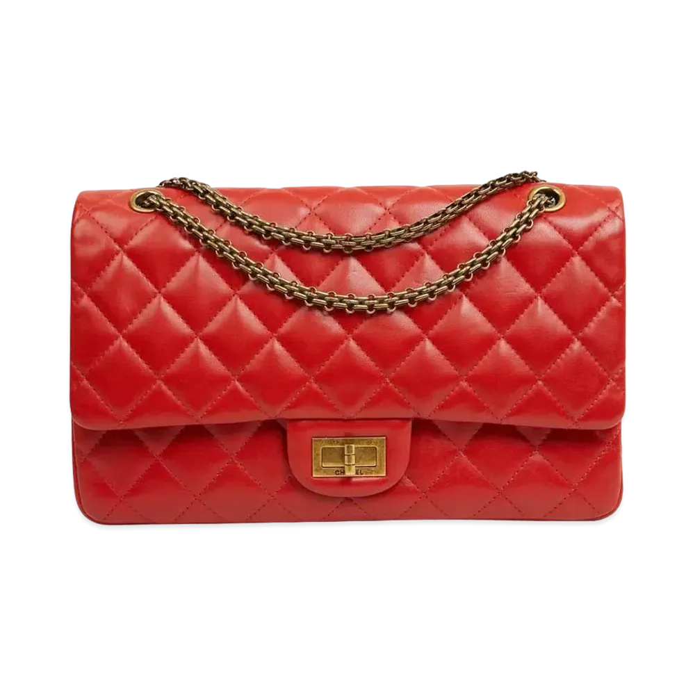 CHANEL 2.55 Lambskin Shoulder "Red"