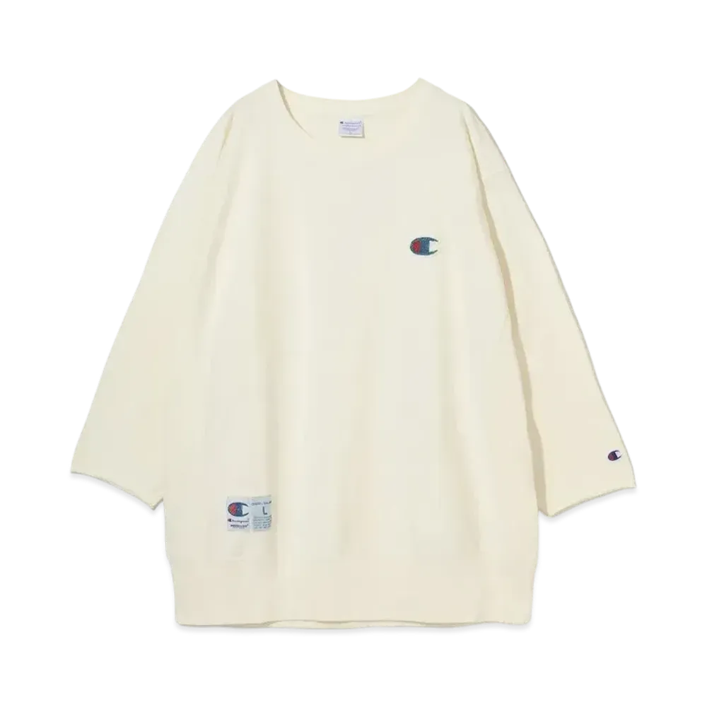 Champion x UNDERCOVER Reverse Weave Cut Off Crew Neck Sweatshirt "Ivory"