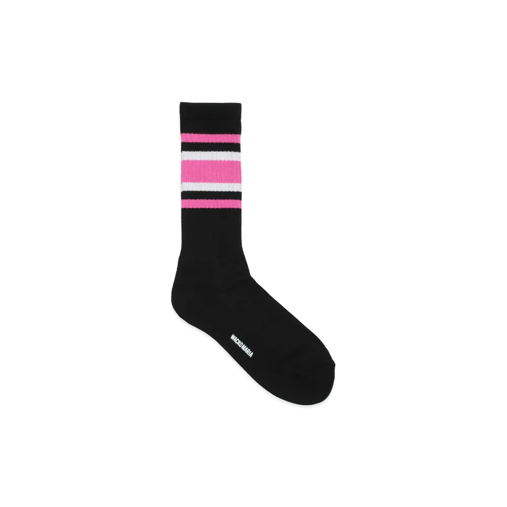 WACKO MARIA Sports Socks "Black/Pink"