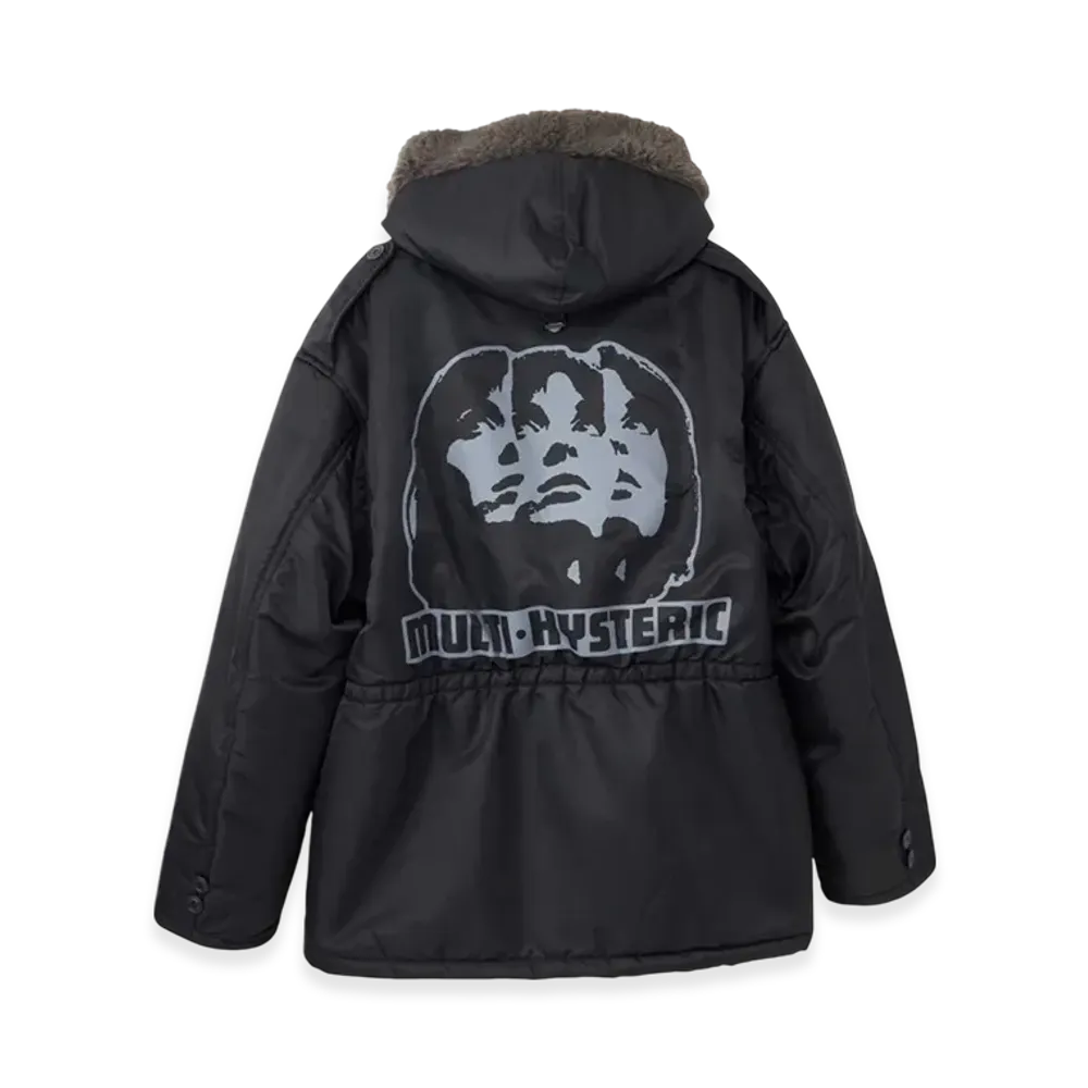 HYSTERIC GLAMOUR Multi Hysteric B-9 Coat "Black"