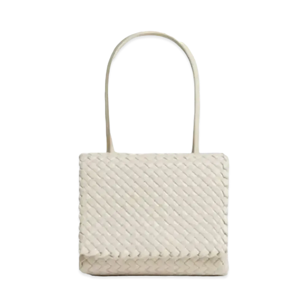 Bottega Veneta Patty Top Handle Bag "Chalk"