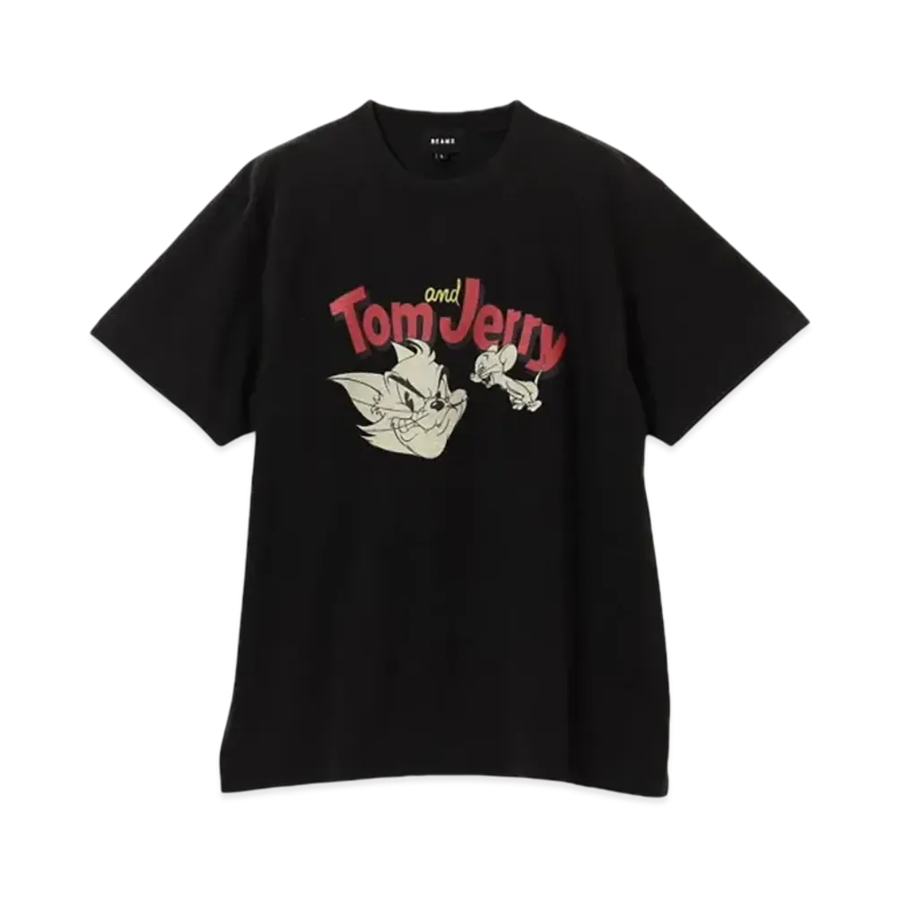 BEAMS Tom And Jerry Print Tee "Black"