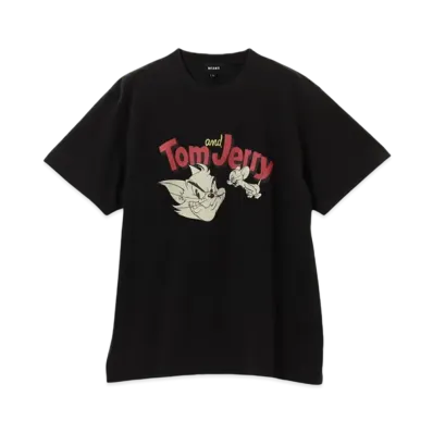 BEAMS Tom And Jerry Print Tee "Black"