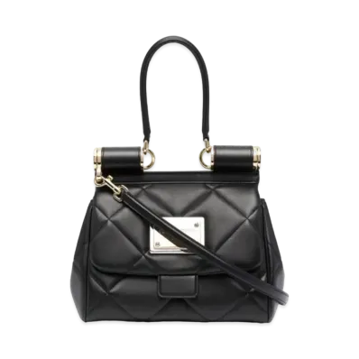 Dolce&Gabbana Nine Tissy Bag Medium Matrasse Aria Calfskin "Black"
