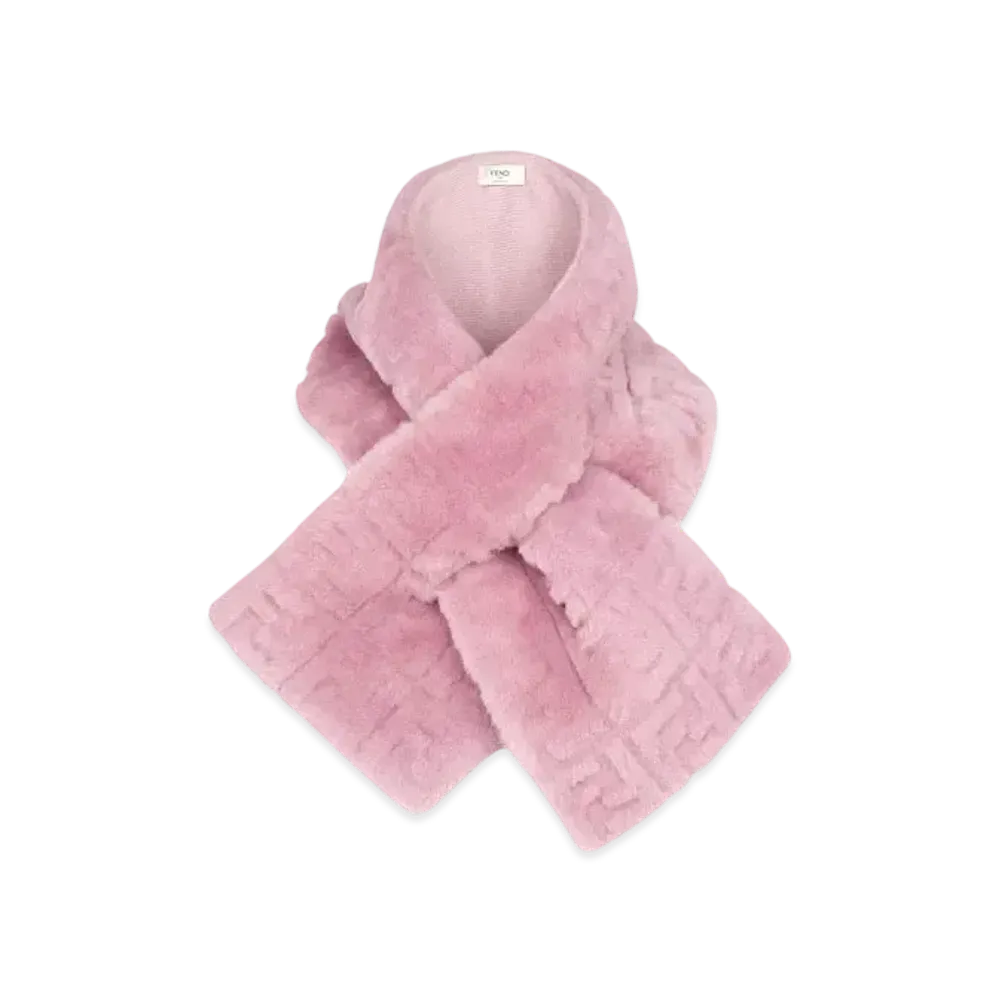 FENDI Sheepskin Scarf "Pink"