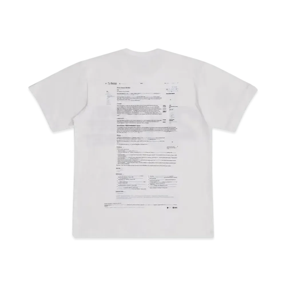 Dover Street Market London x JJJJound 20th Anniversary Tee "White"