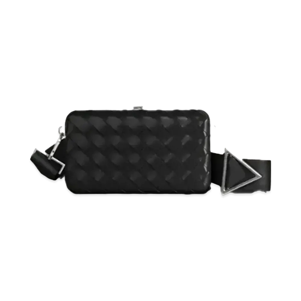 Bottega Veneta Intrecciato Clutch Shoulder Bag "Black"