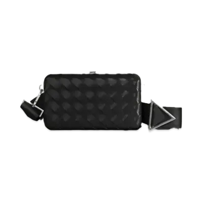 Bottega Veneta Intrecciato Clutch Shoulder Bag "Black"